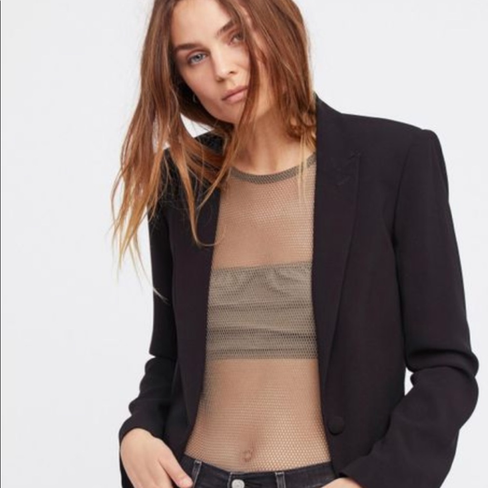 NWT Free People two street fishnet cami